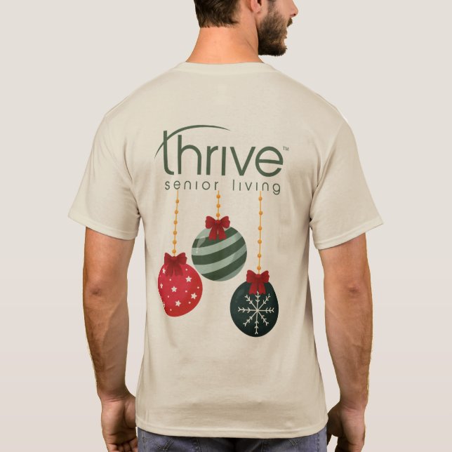 Thrive Christmas Ornaments TShirt (Back)