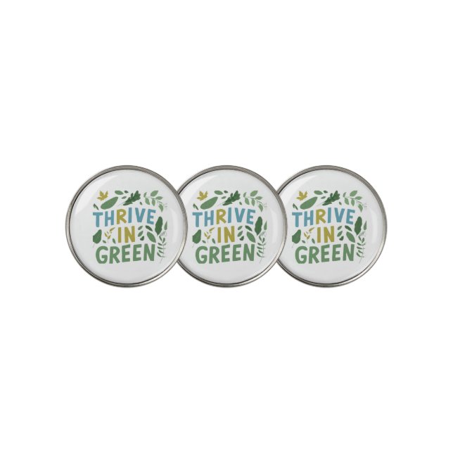 Thrive In Green Golf Ball Marker (3 Up)