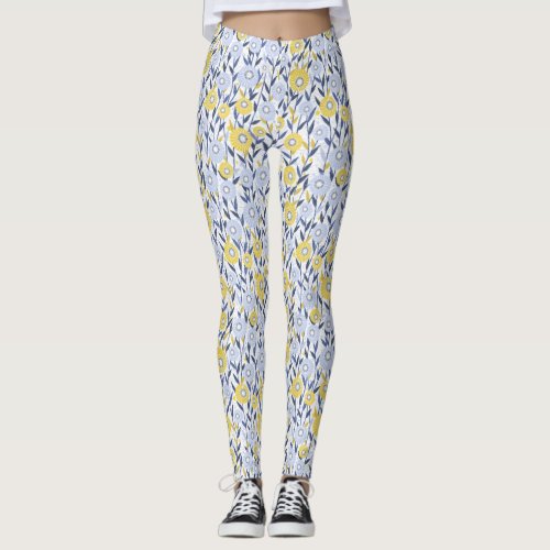 Thrive with a Smile _ Lawn Daisies _ Wildflowers Leggings