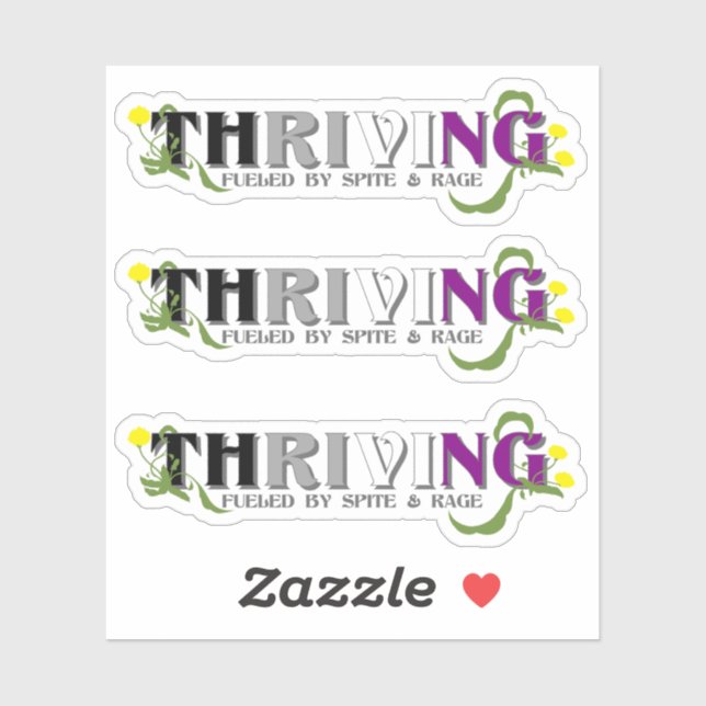 Thriving Ace Pride Sticker (Sheet)