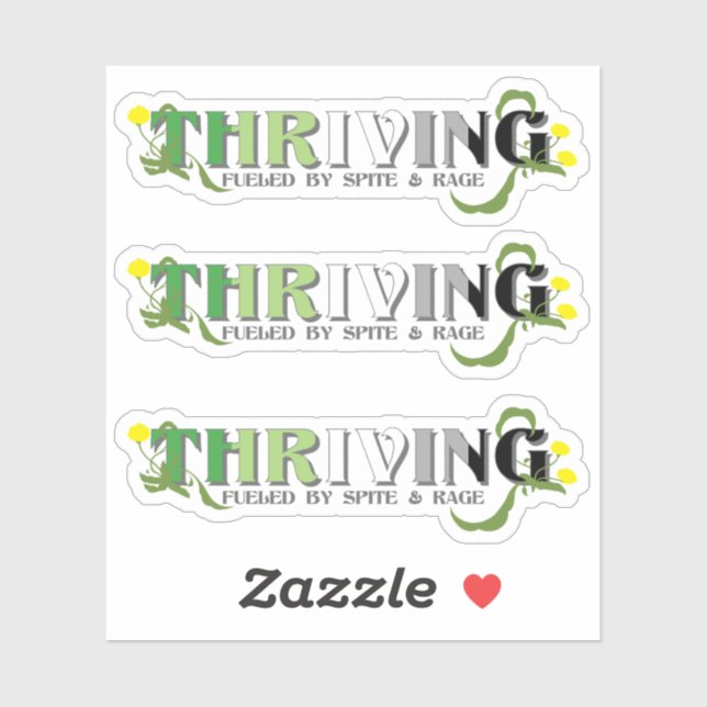 Thriving Aro Pride Sticker (Sheet)