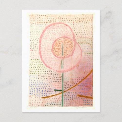 Thriving Flower Painting by Paul Klee Postcard