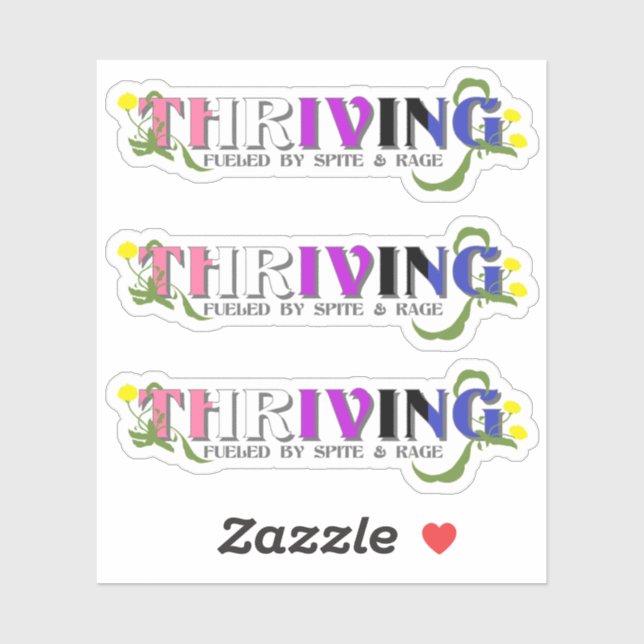 Thriving Genderfluid Pride Sticker (Sheet)