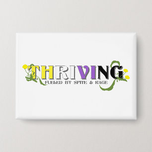 Thriving Non-binary Pride Button
