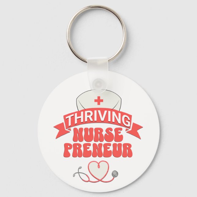 THRIVING NURSEPRENEUR Nurse Entrepreneur Keychain (Back)