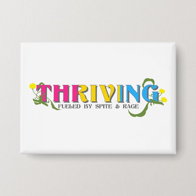 Thriving Pan Pride Button (Front)