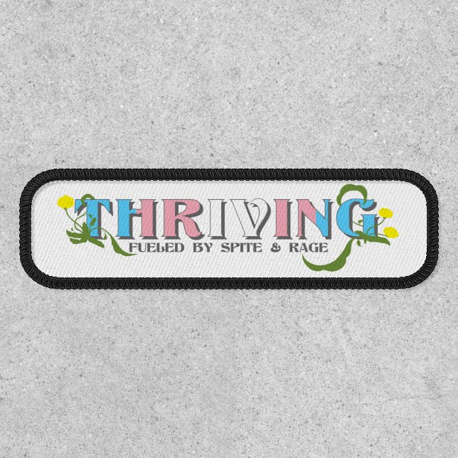Thriving Trans Pride Patch (Front)