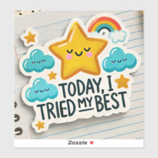  Thriving With ADHD* Today I Tried My Best Sticker