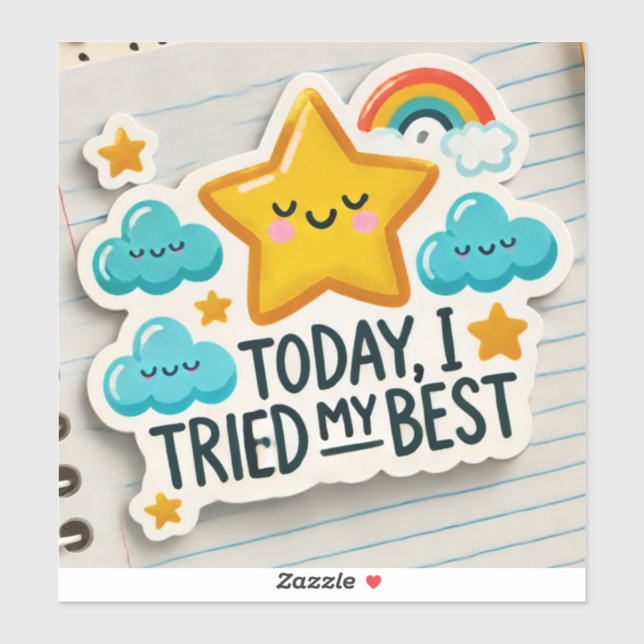  Thriving With ADHD* Today I Tried My Best Sticker (Sheet)