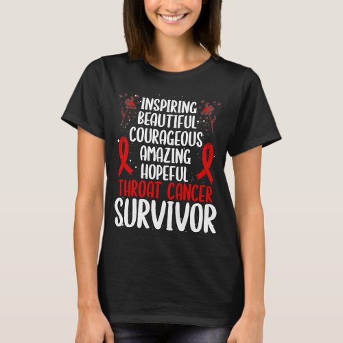 Throat Cancer Awareness Movement Fighter Survivor T_Shirt