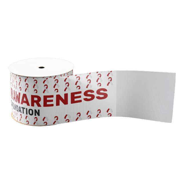 Throat Cancer Awareness Pattern Ribbon (Spool)