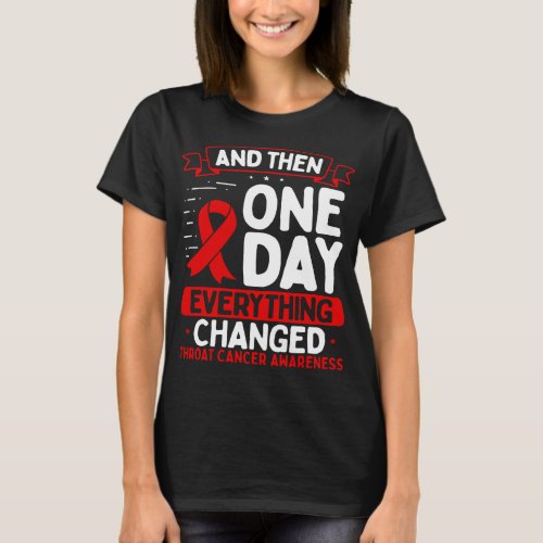 Throat Cancer Awareness Ribbon Changed T_Shirt