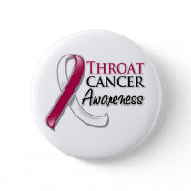 Throat Cancer Awareness Ribbon Pinback Button
