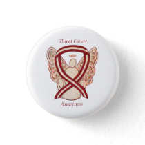 Throat Cancer Awareness Ribbon Stripes Angel Pins