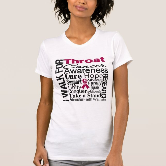 Throat Cancer Awareness Walk T-Shirt (Front)