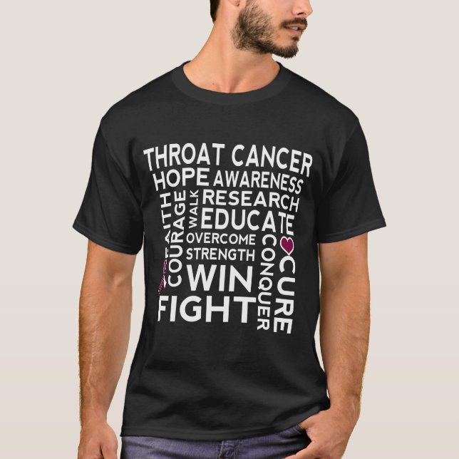 Throat Cancer Awareness Walk T shirt (Front)