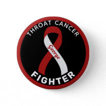 Throat Cancer Fighter Ribbon Black Button