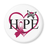 Throat Cancer Hope Butterfly Heart Décor Magnet