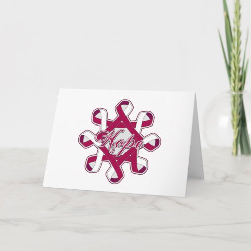 Throat Cancer Hope Unity Ribbons Card