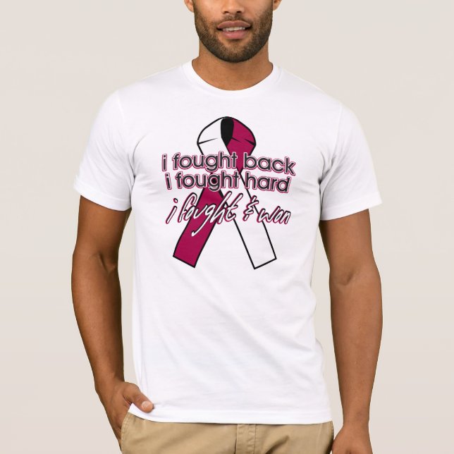 Throat Cancer I Fought Back and Won T-Shirt (Front)