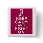 Throat Cancer Keep Calm and Fight On Pinback Button