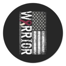 Throat Cancer Oral Head Neck Cancer Awareness Supp Classic Round Sticker