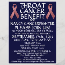 Throat Cancer Ribbon Benefit Flyer