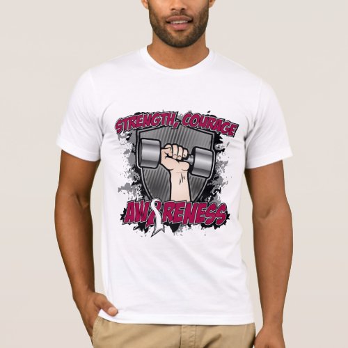 Throat Cancer Strength Courage Men T_Shirt