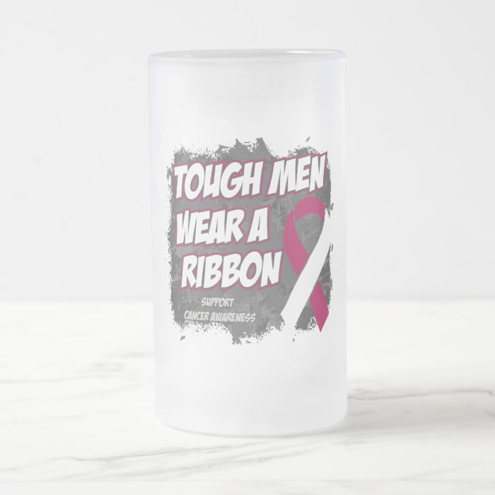 Throat Cancer Tough Men Wear A Ribbon Mug