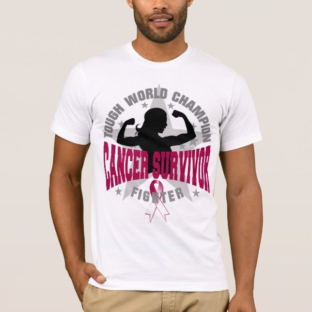 Throat Cancer Tough Survivor T-Shirt (Front)