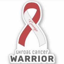 Throat Cancer Warrior Vinyl Sticker