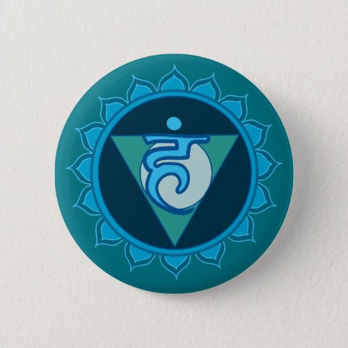 Throat Chakra Badge Pinback Button
