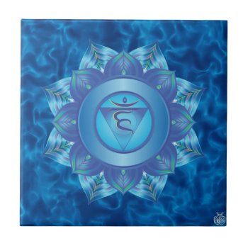 Throat Chakra Ceramic Tile by GypsyOwlProductions at Zazzle