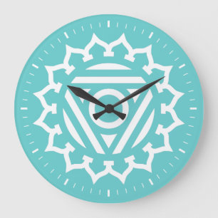Throat Chakra Energy Wall Clock