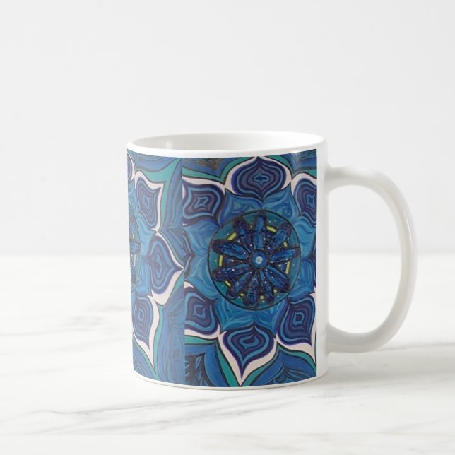 Throat Chakra Lotus Flower Coffee Mug (Right)