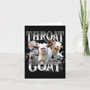 Throat Goat Funny Offensive Adult Humor Bootleg Card