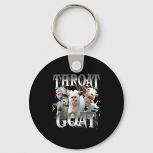 Throat Goat Funny Offensive Adult Humor Bootleg Keychain