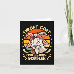 Throat Goat Retro Inappropriate Adult Humor Funny  Card