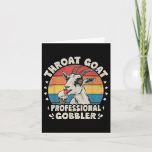 Throat Goat Retro Inappropriate Adult Humor Funny Card