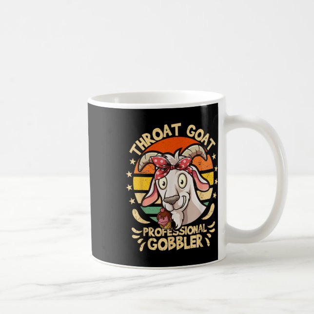Throat Goat Retro Inappropriate Adult Humor Funny  Coffee Mug (Right)
