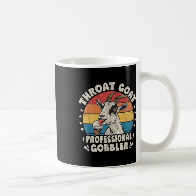 Throat Goat Retro Inappropriate Adult Humor Funny  Coffee Mug (Right)