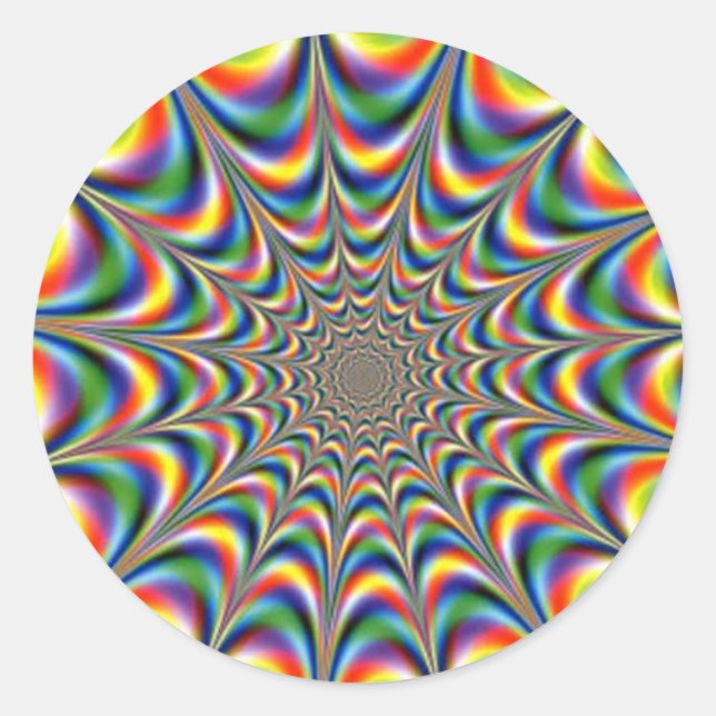 throbbing-fractal-optical-illusion STICKER (Front)