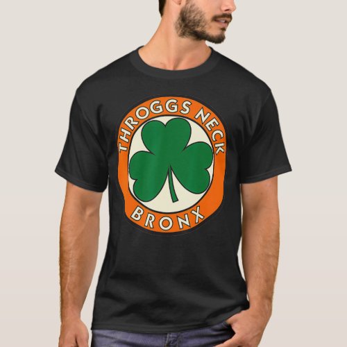 Throggs Neck Bronx NY Irish Shamrock Vintage T_Shirt