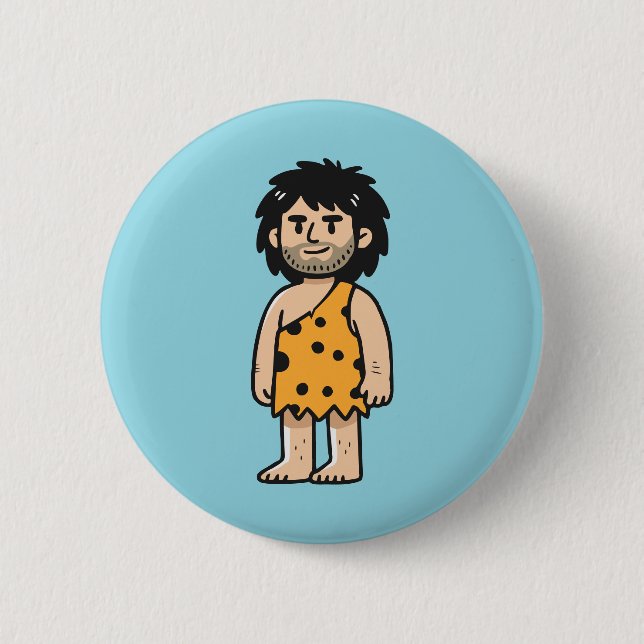 Throk Cave man Button (Front)