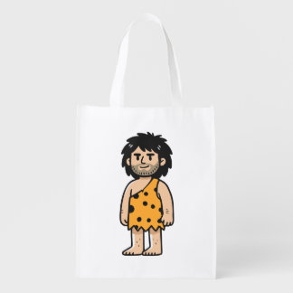 Throk Cave man Grocery Bag