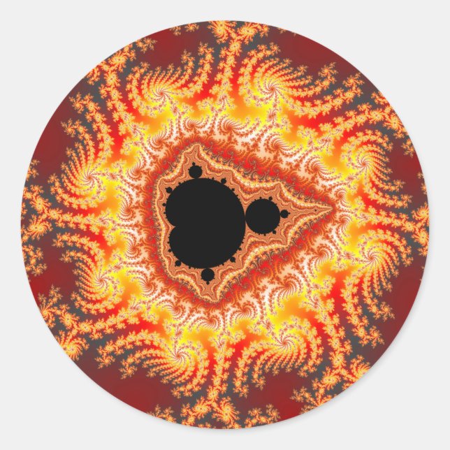 Throne of satan - Fractal Classic Round Sticker (Front)