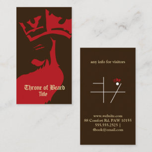 Throne Red on DarkBrown Business Card