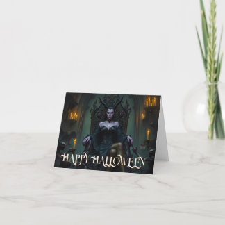 Throned Demon Queen in Candlelight Card