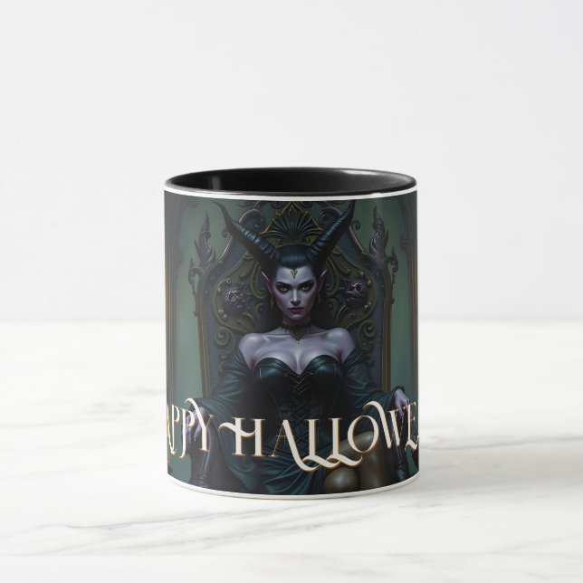 Throned Demon Queen in Candlelight Mug (Center)