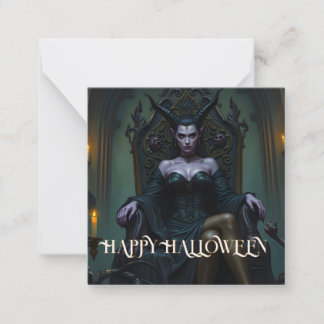 Throned Demon Queen in Candlelight Note Card
